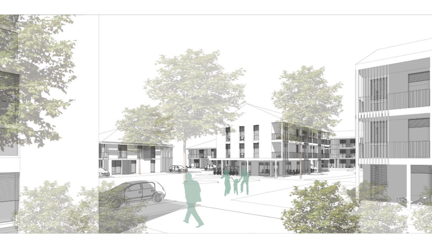 Zeichnung der Siedlung in Emmersdorf