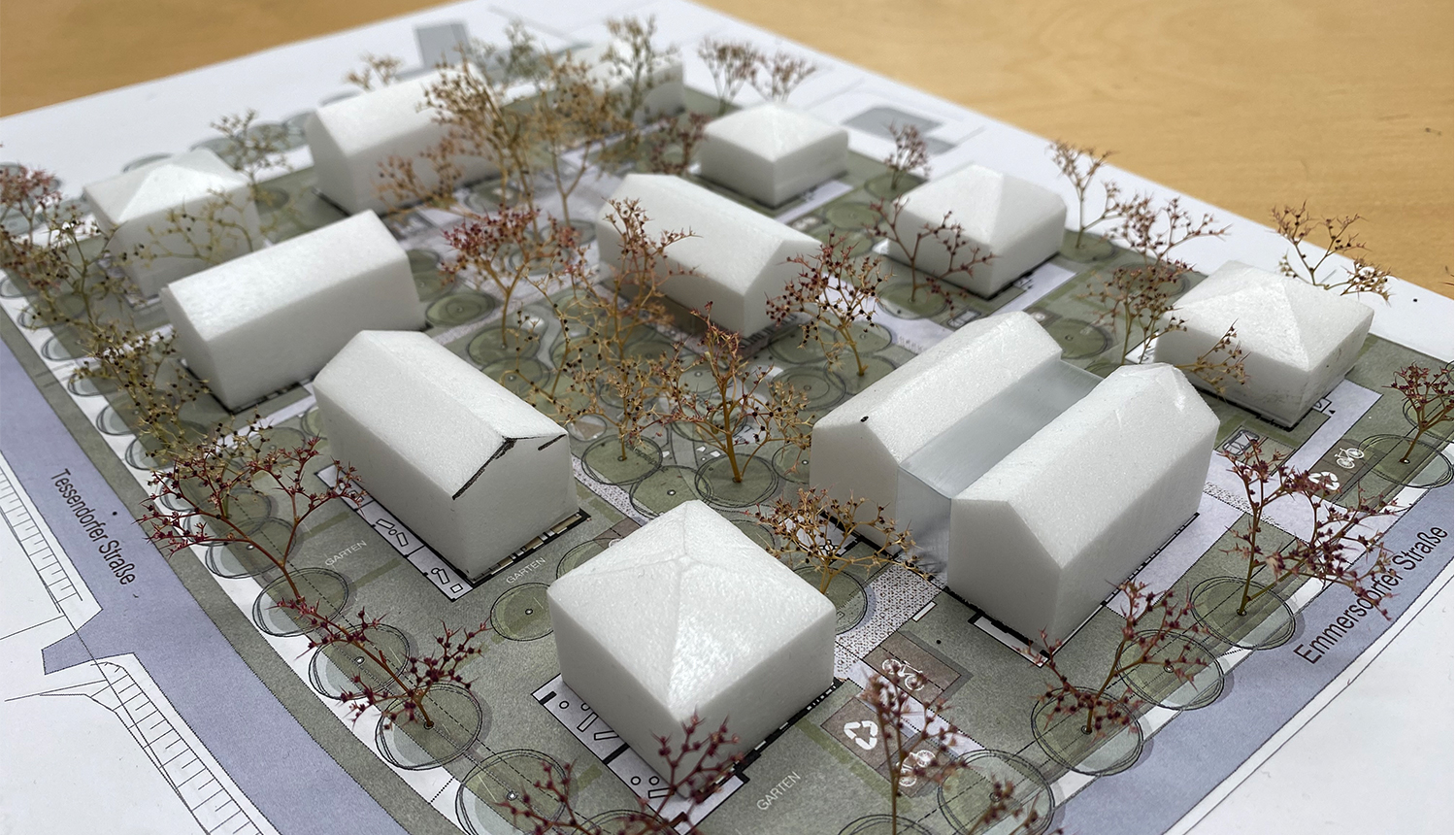 Modellbau der Siedlung in Emmersdorf