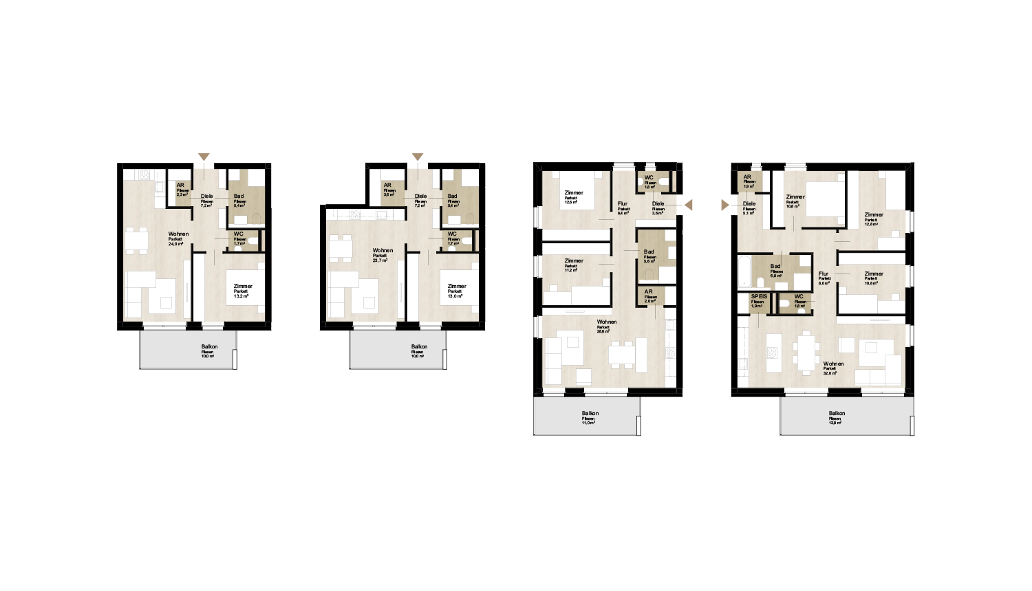 Wohnungsaufteilungen